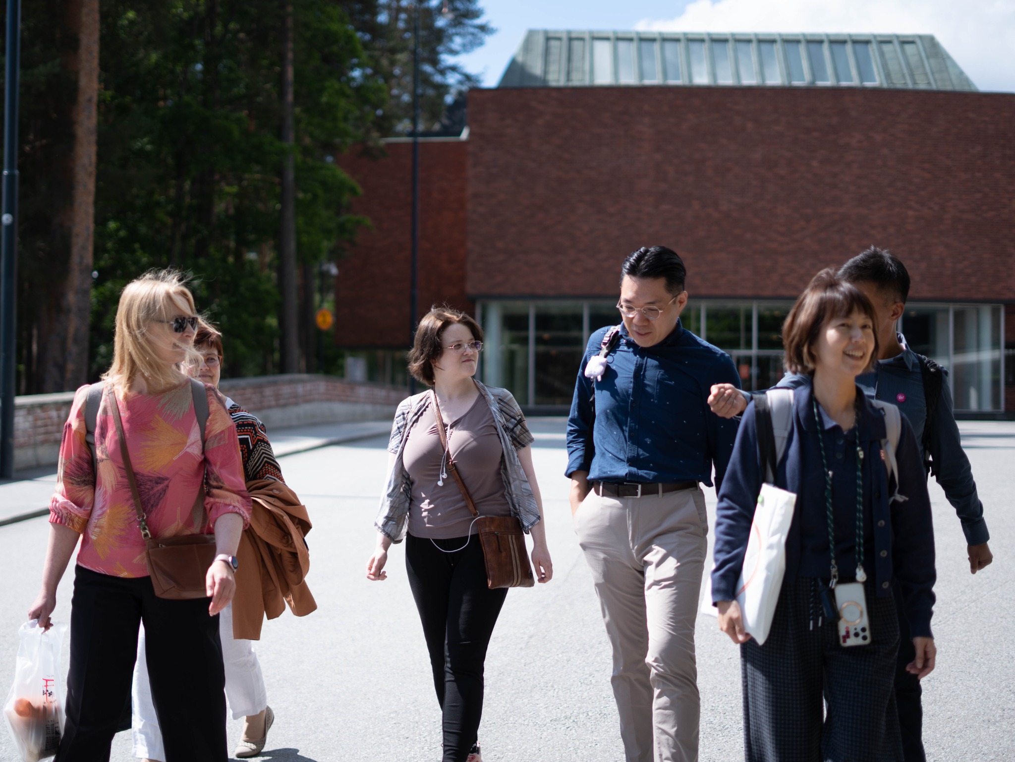 International educators walking between programme locations