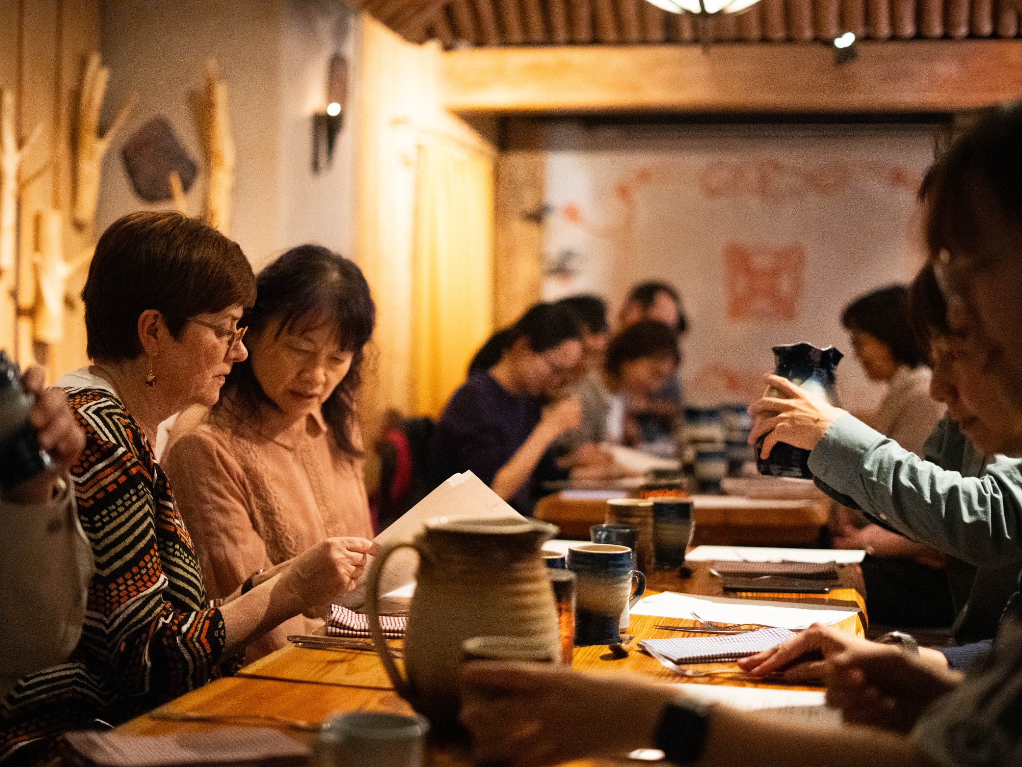 Participants sharing an informal cultural activity