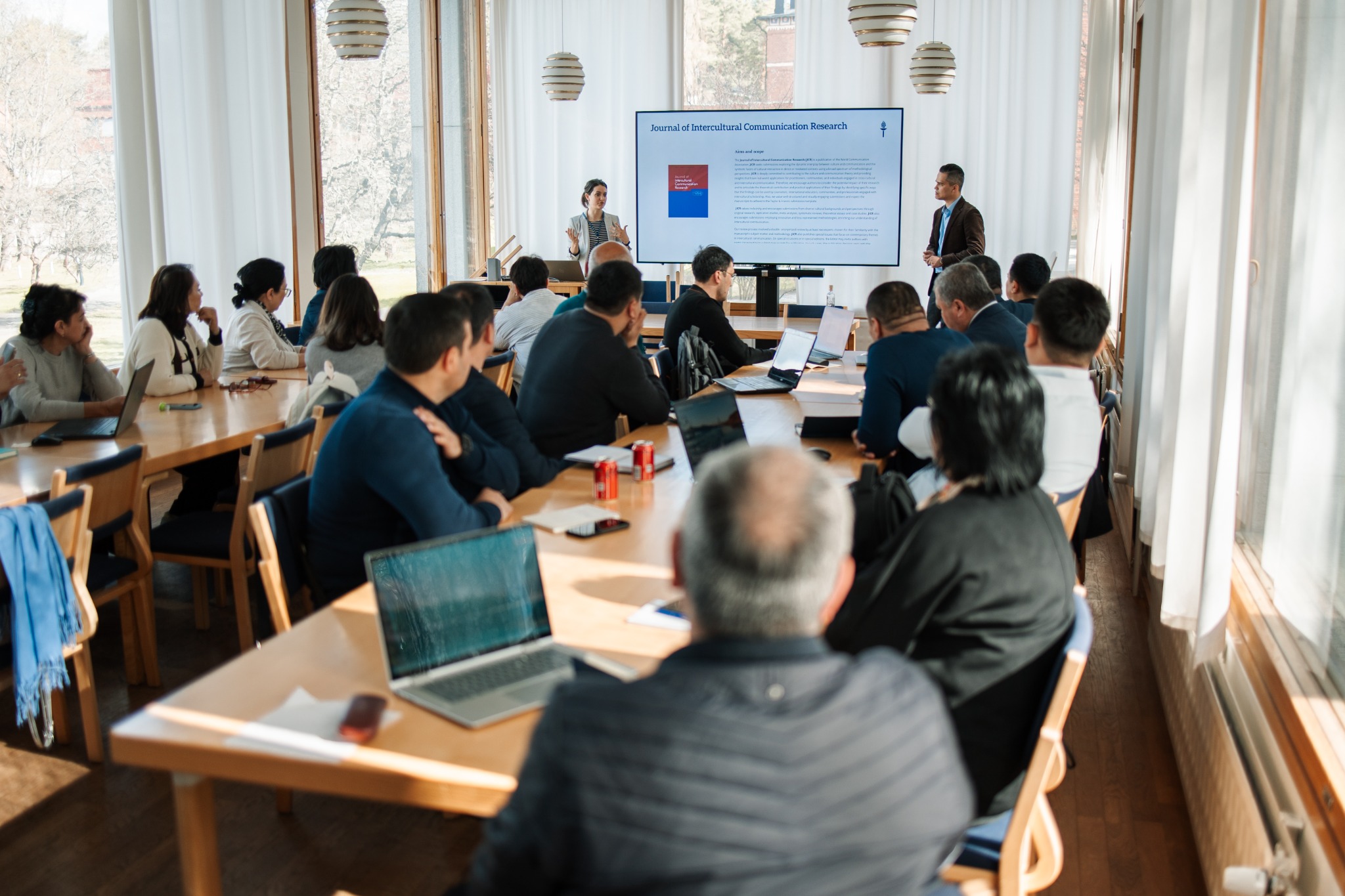 International group in an education workshop
